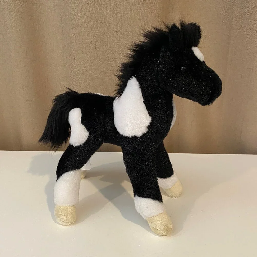 Douglas Cuddle‎ Toys Runner Black & White Painted Foal Pony Horse Stuffed Plush